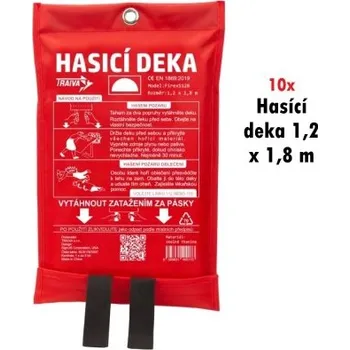 Sada nářadí Hasicí deka Firex S128 1.8m x 1.2m, set 10 ks