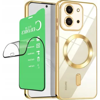 Pouzdro na mobilní telefon Pouzdro a fólie na displej pro XIAOMI REDMI 15C 5G kryt ZLATÉ