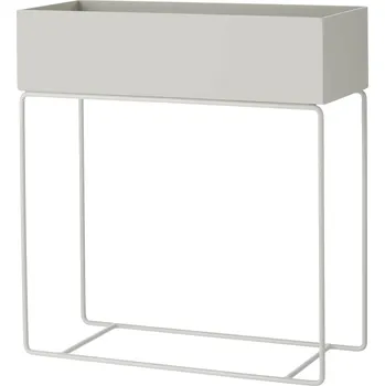 Úložný box Ferm Living Stojan na květiny Plant Box Light Grey