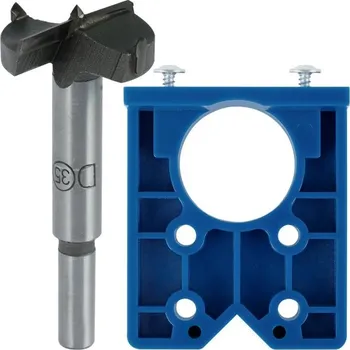 Sada nářadí Sada vrtací vodítko pro skryté panty 35 mm s přesným vrtákem a imbusovým klíčem