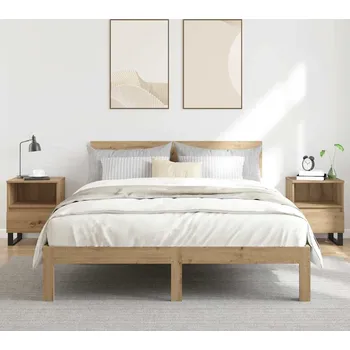 Noční stolek vidaXL Noční stolky 2 ks 40 x 35 x 50 cm kompozitní dřevo [830637] Barva: dub artisan