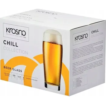 Sklenice Pivní krýgle Chill KROSNO , Sklenice 6 Ks 500ml
