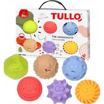 PIŁKI PIŁECZKI SENSORYCZNE KOLOROWE 6 SZT BEZ DÍREK PRO DĚTI HRAČKA 0+