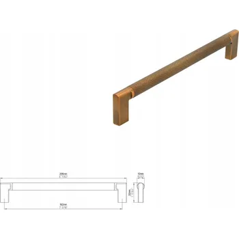 Nábytkové kování Úchytka nábytku SIRO 2457-206ZN79ZN79 Nábytková úchytka stará kartáčovaná mosaz