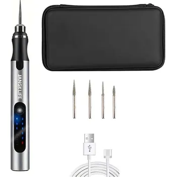 Sada nářadí Sada akumulátorového gravírovacího pera USB 3 rychlosti Přesné vrtání broušení leštění Dřevo kov sklo