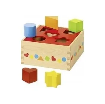 Dřevěná hračka Goki Barevný dřevěný Dřevěná třídička (třídič tvarů) 58580