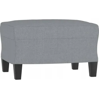 Taburet Podnožka světle šedá 60 x 50 x 41 cm, látka, překližka, houbička