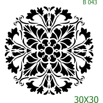 Plastová šablona pro malování - Mandaly a dortovky - Mandala (B043) - 30 x 30 cm , Lepící fólie