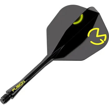 Příslušenství pro šipky Winmau Letky Fusion MvG - No6 - black & green - short
