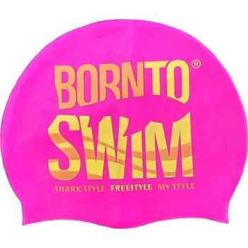 BornToSwim Silicone Cap Junior Světle růžová