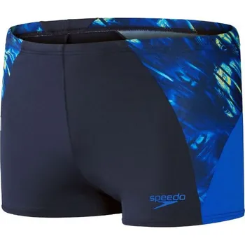 Pánské plavky Speedo Eco Endurance+ Splice Aquashort True Navy/Cobalt/Blue/Lemon S - UK32