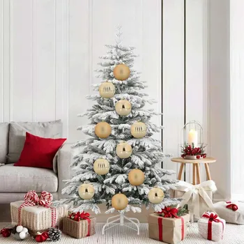 vidaXL Sada vánočních baňek XL 9 pcs Zlatá Plast [42018870]