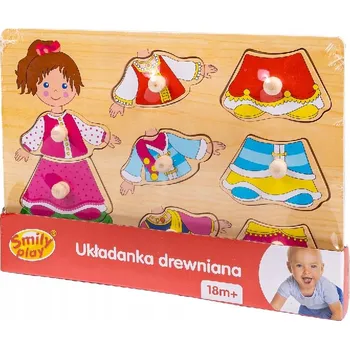 Dřevěná hračka Dřevěné Puzzle Smily Girl SPW83604