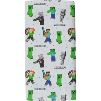 Prostěradlo Carbotex prostěradlo bavlněné jersey s gumou 90x200 Minecraft