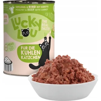 Krmivo pro kočku Lucky Lou Lifestage Kitten DRŮBEŽ a HOVĚZÍ 400g