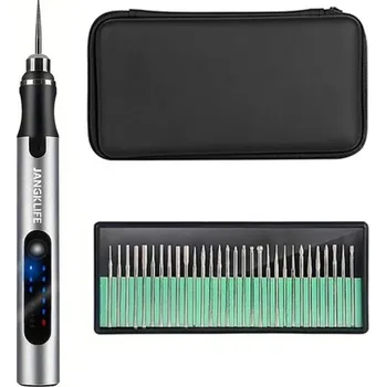 Sada nářadí Sada akumulátorového gravírovacího pera USB Jemné frézy a hroty pro rytí broušení vrtání