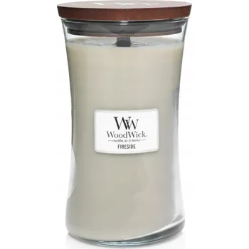 Svíčka WoodWick velká vonná svíčka Fireside s dřevěným knotem 610g