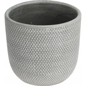 Květináč Obal Na Květináč 17 x 14,5 cm keramika šedá