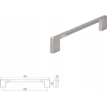 Nábytkové kování Nábytková úchytka SIRO 2496-180ZN21 vzhled nerezové oceli