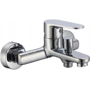 Vodovodní baterie Vanová baterie Hydroland páková nástěnná stříbrná