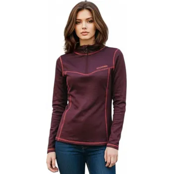 Pánská mikina Dámská lyžařská mikina s 1/2 zipem FUNDANGO-Vanda-398-aubergine Fialová XS