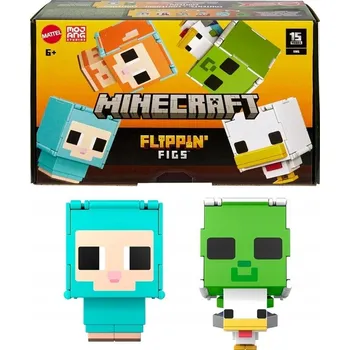 Figurka MINECRAFT Flippin’Figs SADA 2 FIGUREK 9,5 cm 2v1 Alex Creeper a Kachna