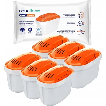 Filtrace vody 6x vodní filtr náplň AquaFloow Maxi Hard do filtrační konvice na tvrdou vodu