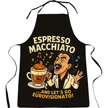 Kuchyňská zástěra Vtipná kuchyňská zástěra dárek espresso macchiato, káva