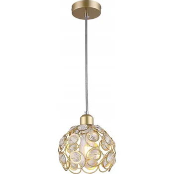 FLORENCE, závěsné svítidlo s krystaly, 1 světlo, patice E27, zlatá, průměr: 18 cm