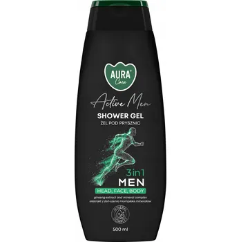 Koupelová kosmetika Krémový sprchový gel 500 ml MEN 3v1 ASG-010-020 Aura Care