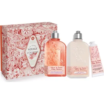 Kosmetická sada L’Occitane Cherry Blossom L’Occitane Cherry Blossom sprchový a koupelový gel 250 ml + L’Occitane Cherry Blossom hydratační tělové mléko 250 ml + L’Occitane Cherry Blossom výživný krém na ruce 30 ml kosmetická sada