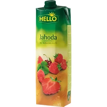 Nealkoholický nápoj Hello Jahoda 40% nektar 12x1L 12l