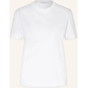 Dámské tričko Brunello Cucinelli Dámské Tričko S Ozdobnými Kamínky, bílá, 34