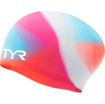 Tyr Tie Dye Long Hair Silicone Cap Junior Modro/růžová
