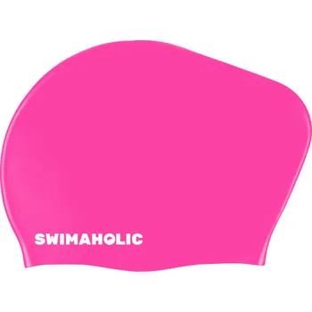 Plavecká čepice Plavecká čepice na dlouhé vlasy Swimaholic Long Hair Cap Růžová