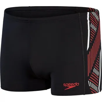 Pánské plavky Pánské plavky Speedo Tech Panel Aquashort Black/Fed Red/White S - UK32