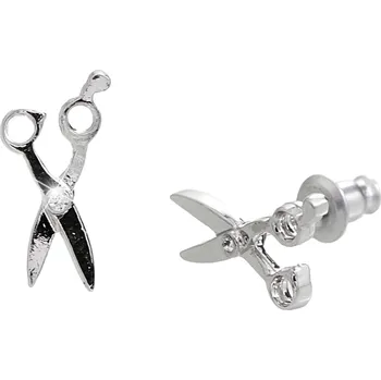 Náušnice JSB bijoux s.r.o. Náušnice puzety z bižuterní slitiny nůžky s krystalem Swarovski Crystal