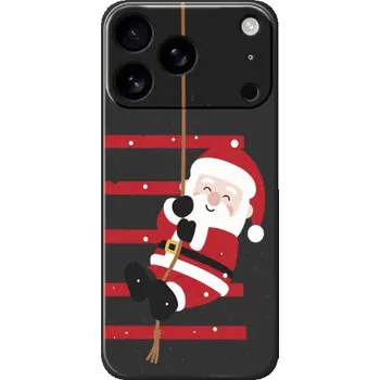 Ochranný kryt se vzorem Santa Clause pro iPhone 17 Pro - černý