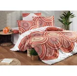 Brotex Francouzské povlečení Satén 220x200, 70x90cm Inferno natur zipový uzávěr