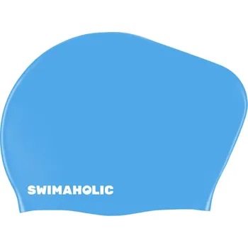 Plavecká čepice Dětská plavecká čepice na dlouhé vlasy Swimaholic Long Hair Cap Junior Světle modrá