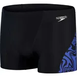 Speedo Allover V-Cut Aquashort Black/Chroma Blue S - UK32