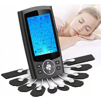 Masážní přístroj Elektrostimulátor svalů a nervů TENS EMS MASÁŽ 36 programů 20 úrovní intenzity