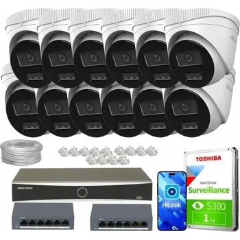 IP kamera Sada IP monitoringu 12x IPCAM-T6-30DL 6 Mpx PoE HiLook od Hikvision