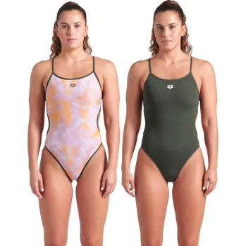 Dámská móda Arena Performance Allover Reversible Challenge Back Multicolor/Dark Sage L - UK36