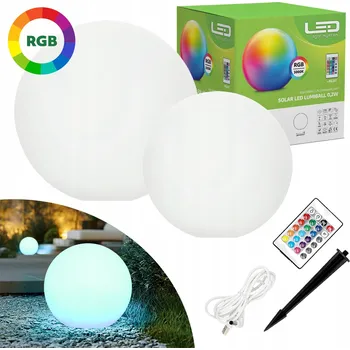 Venkovní osvětlení Solární zahradní lampy Koule LED 30cm, 40cm RGB + 3000K s dálkovým ovládáním
