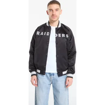 Pánská casual bunda Bunda Mitchell & Ness NFL Lightweight Satin Jacket Vintage Logo Raiders Black L