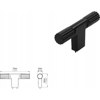 Nábytková úchytka SIRO 2592-70PB12PB12, matná černá