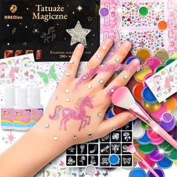 Odstranitelné tetování Smyvatelné tetování kreoleo, vícebarevné, 223 ks