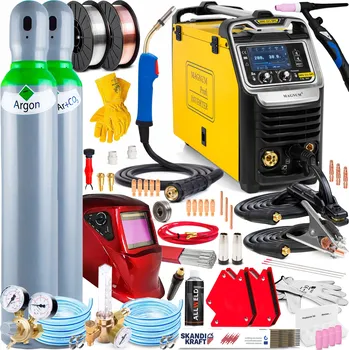 Svářečka Svářecí poloautomat MAGNUM MIG 221 DUAL PULS SYNERGIE 4X4 MMA TIG 200A