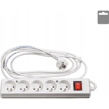 Napájecí kabel Prodlužovací Kabel s uzemněním a vypínačem 5G 5,0 m